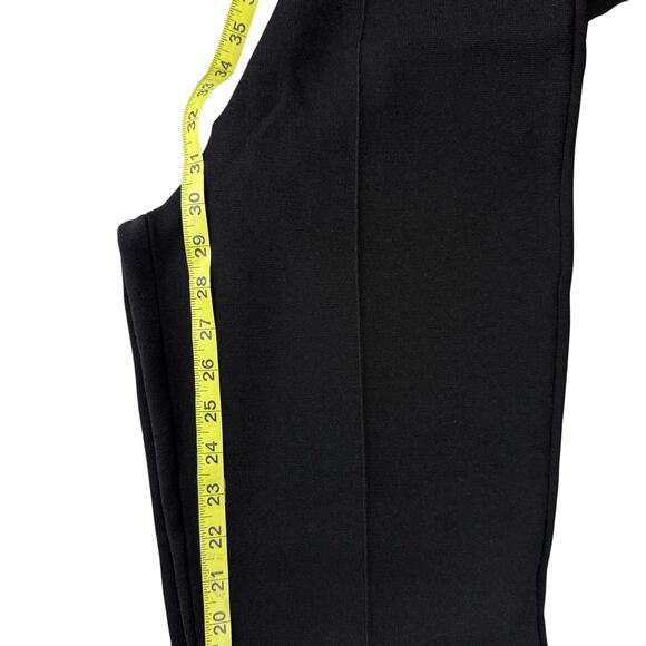 THEORY Compact Crepe Black Flare Pants Size Large - Picture 11 of 12